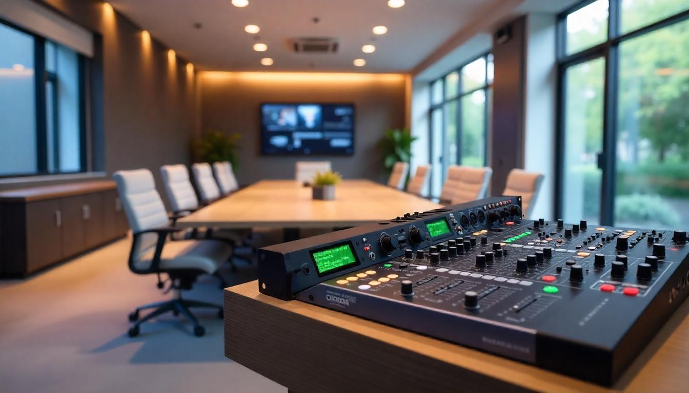 Amplifier yang Menguatkan Sinyal Audio Sehingga Sound System untuk Ruang Rapat Berfungsi Optimal