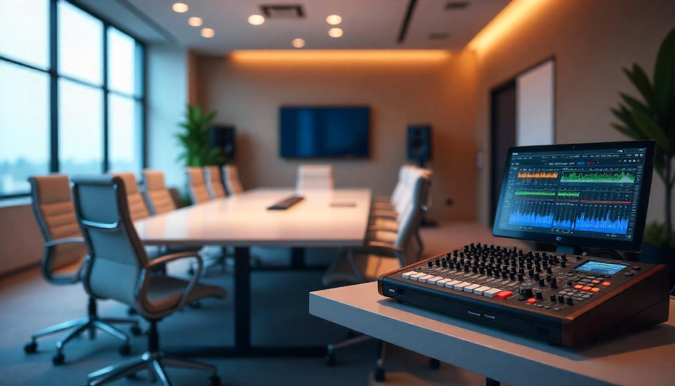 Mixer dengan Digital Signal Processor untuk Mengatur dan Memastikan Audio di Ruang Rapat dapat Optimal