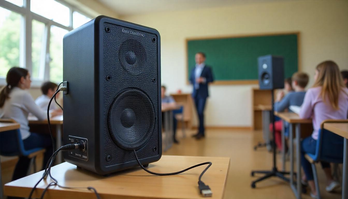 Speaker Aktif yang Digunakan di Sebuah Sekolah