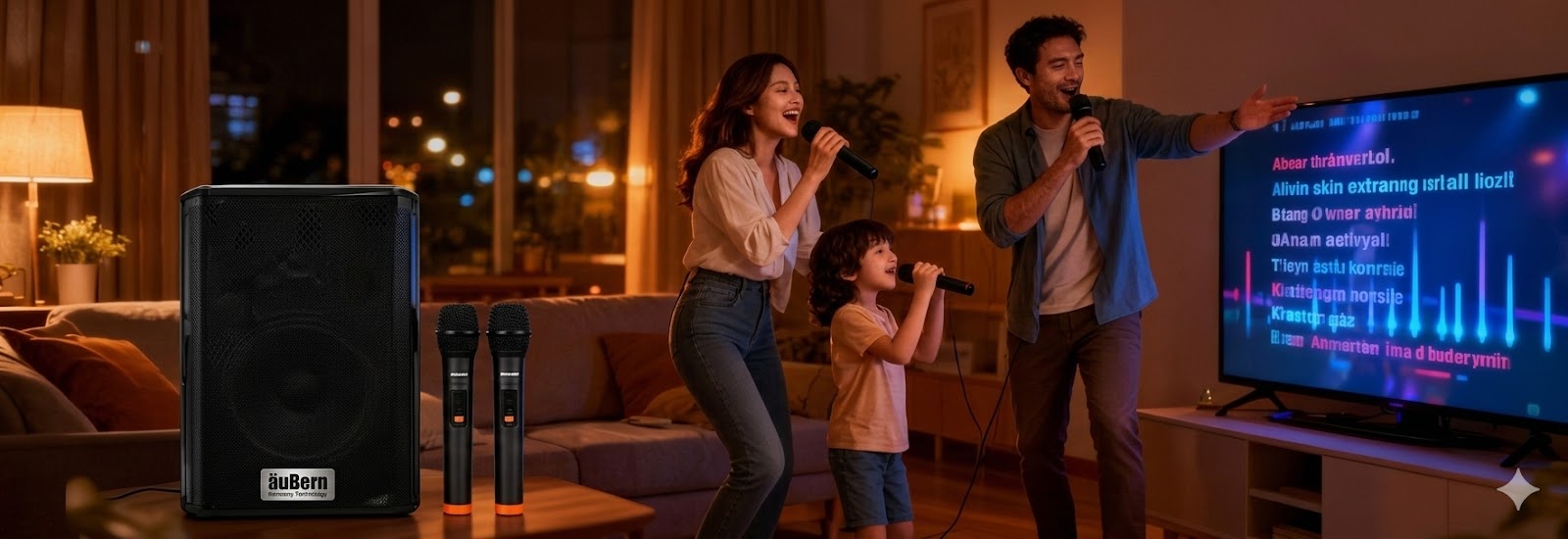 Aubern GT-8 yang Digunakan sebagai Speaker Karaoke Portable Unggul untuk Rumah dan Acara Kecil