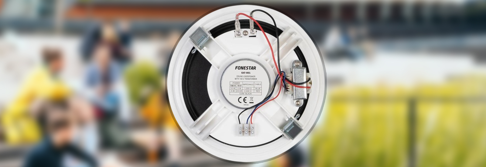 Fonestar Ceiling Speaker GAT-801 Cocok sebagai Speaker untuk Mengajar di Kelas yang Terintegrasi Sistem Anti Kebakaran