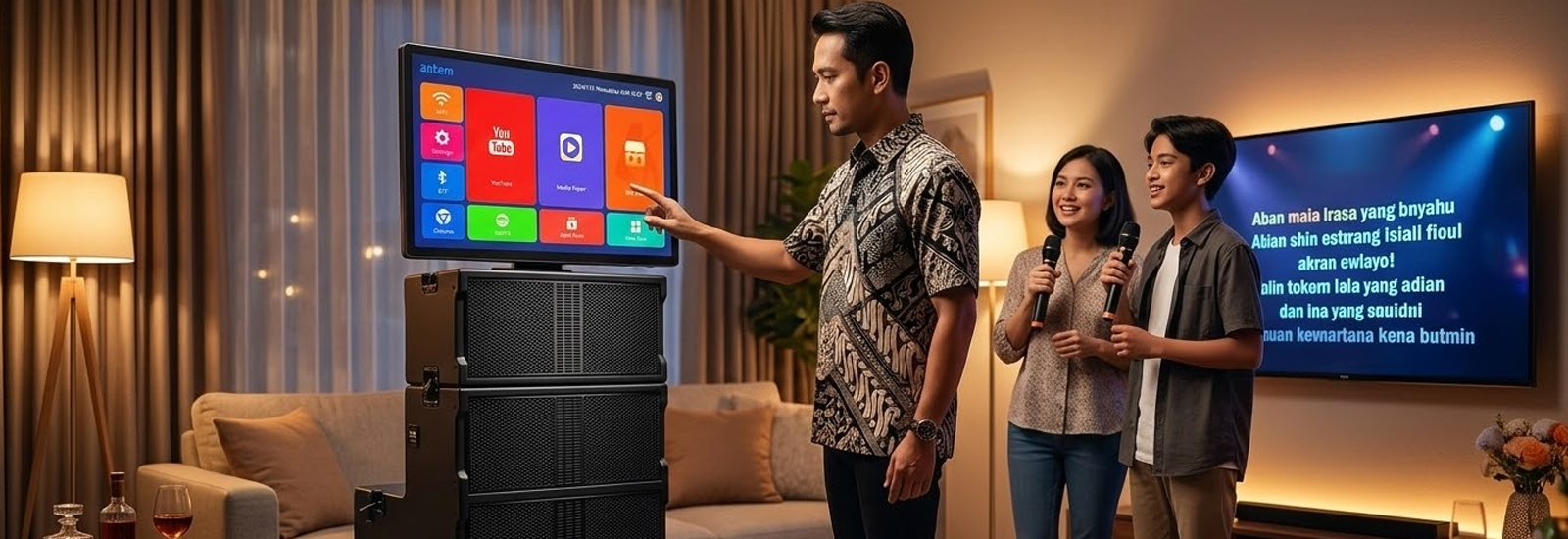 Karaoke Portable dengan Monitor Touchscreen dari Luna Memudahkan Memilih Lagu dan Mengatur Volume